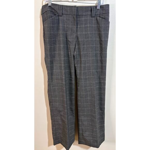 Ann Taylor Modern Fit Trouser Gray Plaid Size 6 NWT - Picture 1 of 7
